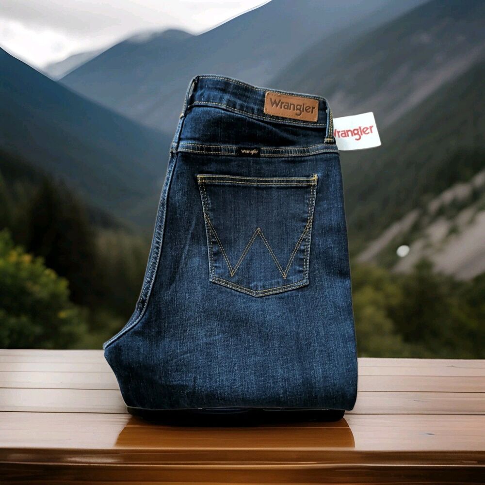 WRANGLER DENIM BLUE JEANS WOMEN'S SZ 10-30x30 HI-RISE TRUE STRAIGHT STRETCH NWT